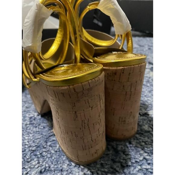 Nine West Corke Ankle Strap Platform Sandal Women’s 8.5 With Box New - Picture 5 of 8